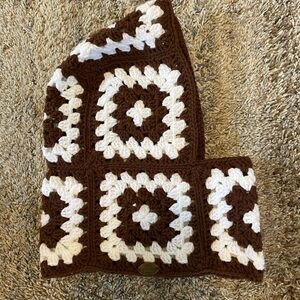 SALE !CROCHET GRANNY SQUARE BALACLAVA HAT NWT!
